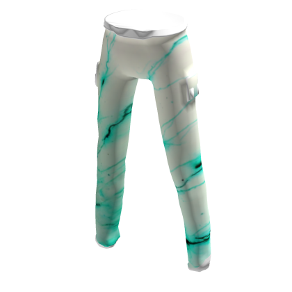 White & Cyan Glowing Pants 🌟