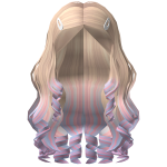 Cotton Candy Summer Curls w/ Hairclips