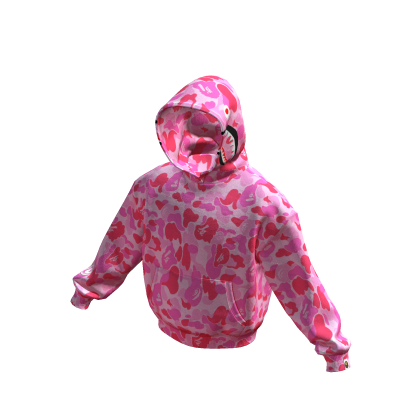 Bape Hoodie (Hood up) Pink thumbnail