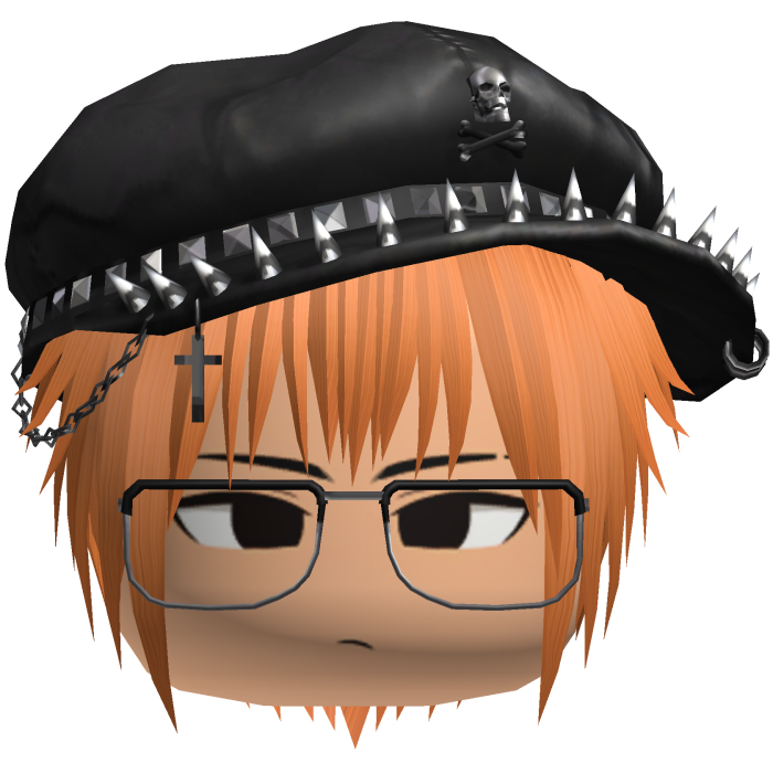 Vkei Moe Orange Messy Hair /w Glasses