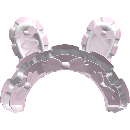 ♡ kawaii oversized ruffled pink bunny ears Roblox item