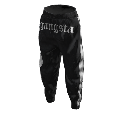 y2k gangsta tracksuit pants - black