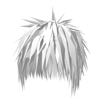 White Anime Messy Boy Emo Hair