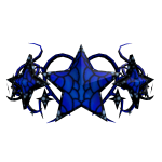 Midnight Blue Butterfly Star Cyber Sigil Crown