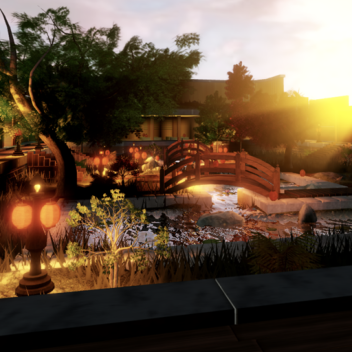 일본식 정원 진열대