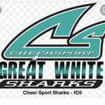 Cheer sports sharks/great white sharks