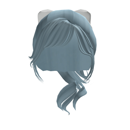 cutesi ponytail bow hair in blue Roblox item