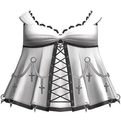 Gothic Pierced Dress White & Black 3.0 Roblox item