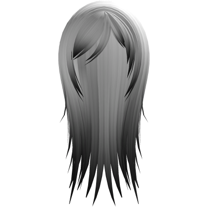 †𝄢 Messy wispy layered emo hair White Black Roblox item