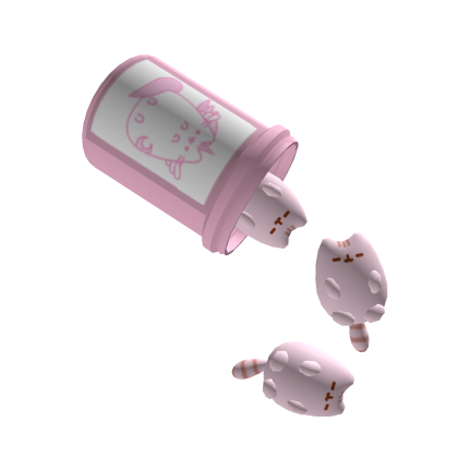 pink pusheen kitty candy medicine 
