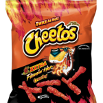 spicy crispy hot flaming Cheetos