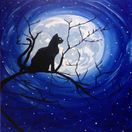 black cat blue moon :3 Roblox decal