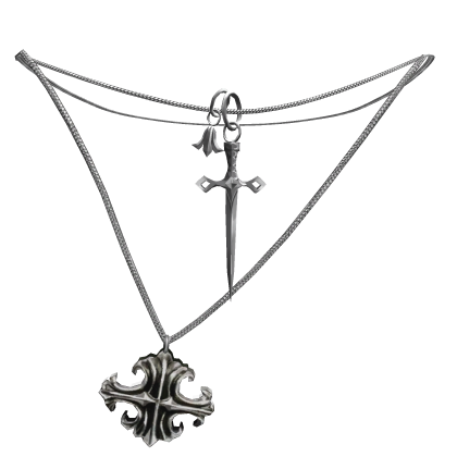 Sword Silver Necklace Set 1.0