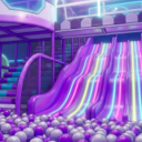 Outdoor Disco Playground Waterslide