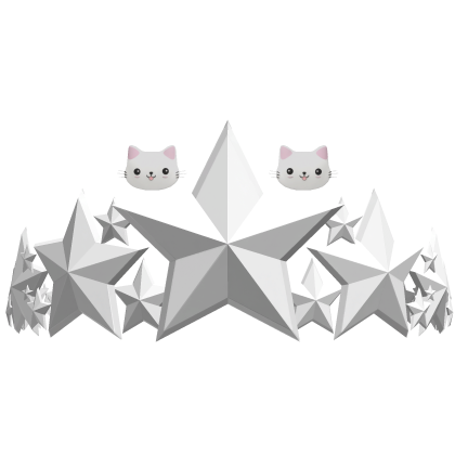 White Kitty Star Crown