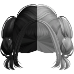 Kawaii Bubbly Braids Black & White Hair