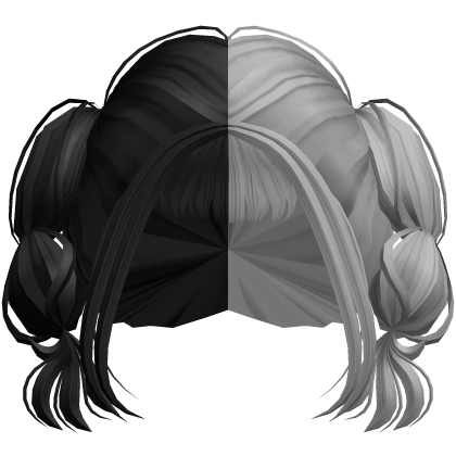 Kawaii Bubbly Braids Black & White Hair thumbnail