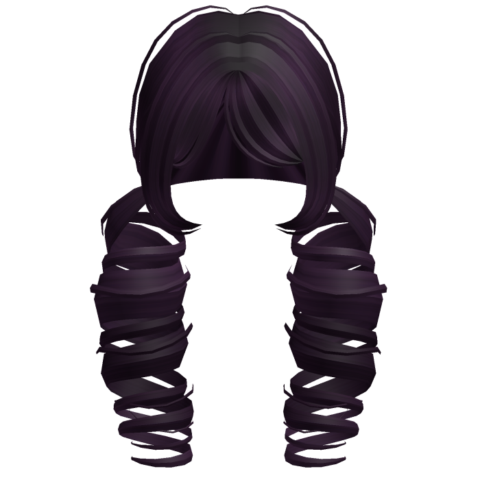 ꒰Cute Purple Curly Pigtails