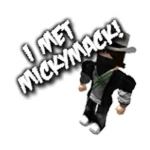 Met Mickymack! Roblox badge thumbnail