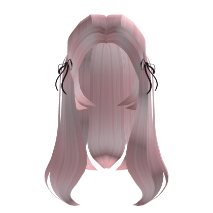 cute long pink hair w bows 🎀 Roblox item