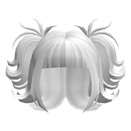 Y2K Swirly Pigtail Hair (White) - Roblox