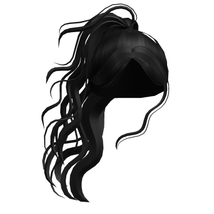 Model Off Duty Windy Ponytail in Black Roblox item