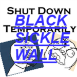Temporary Black Sickle Wall.