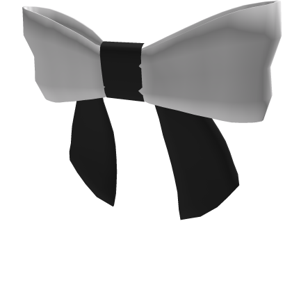 White and Black Back Bow