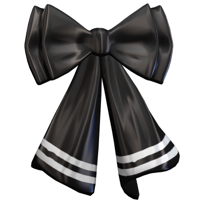 big black kawaii anime hair bow Roblox item