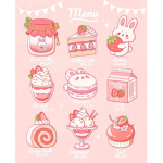 Strawberries shortcake !•