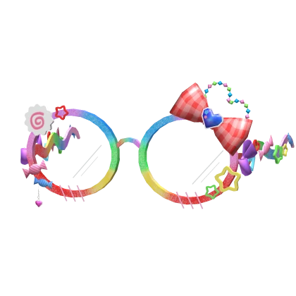 Kawaii Harajuku Rainbow Decora Glasses | Roblox Item - Rolimon's