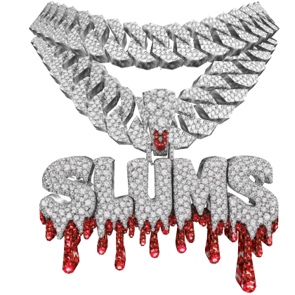 4.0 iced out red slime slums chain w double cubans Roblox item
