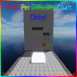 Math Per Difficulty Chart Obby!