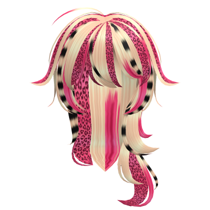 multitone layered anime wolfcut pink blonde Roblox item