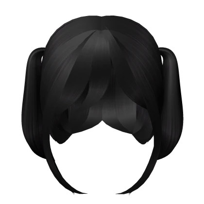 Black Anime Side Mini Pigtails Roblox item thumbnail