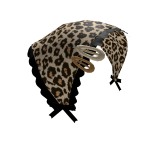 Leopard Bandana HeadScarf with hairclips