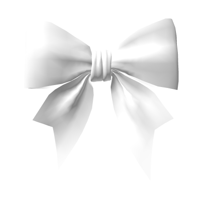 White bow for ponytail Roblox item