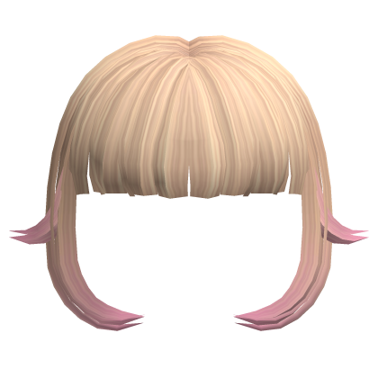 Simple Cute Chibi Bangs In Blonde n Pink Roblox item