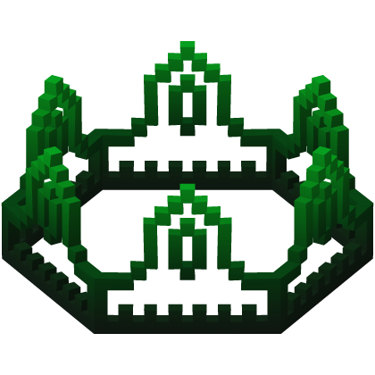 Green 8-Bit Royal Crown Outline Recolor (Addon)
