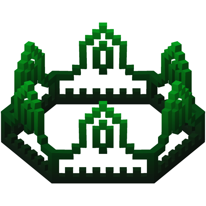 Green 8-Bit Royal Crown Outline Recolor (Addon)
