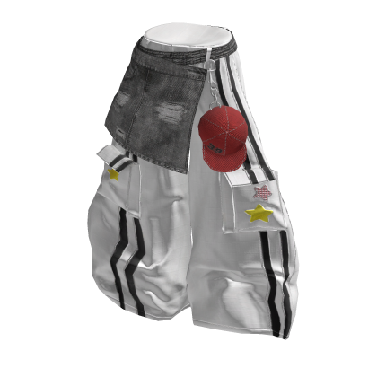 💜 Y2K Streetwear Layered Track Pants_White