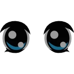 #Healing Silly Anime Eyes Tweemoji Sticker