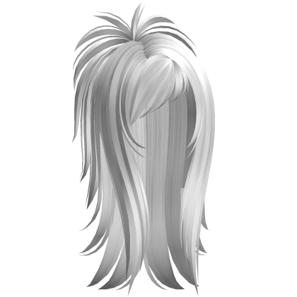 Messy Emo Ponytail Hair in White Roblox item
