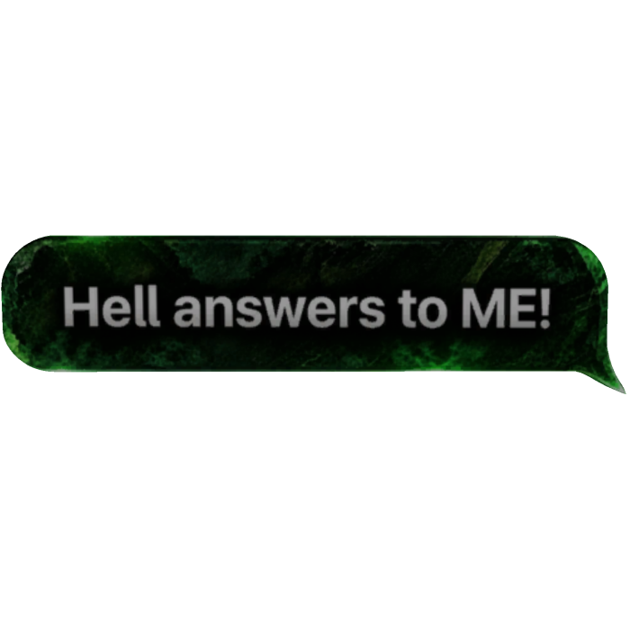 Hell answers to me text Marvel Avenger Doctor Doom