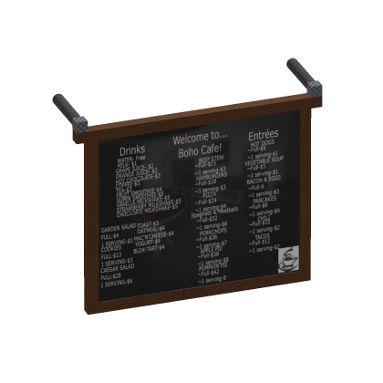 🔥 Cafe Menu Chair Chill Shop