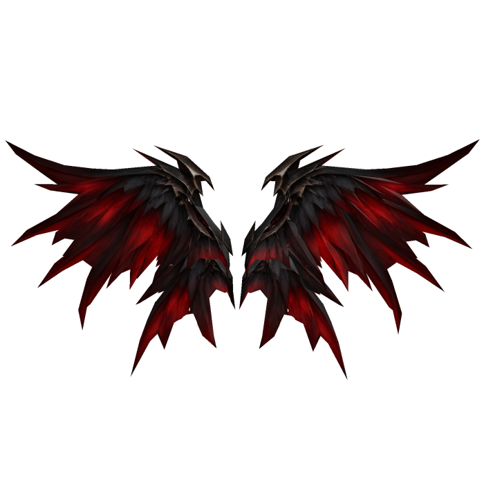 Red Dark Demon Wings