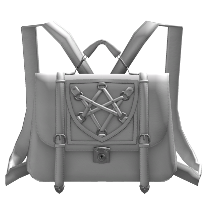gothic emo pentagram satchel backpack white 1.0