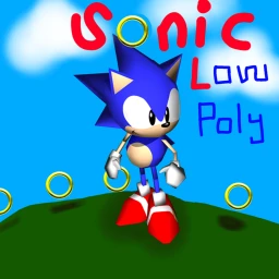 sonic low poly engine icon