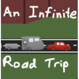 A lonely road trip icon
