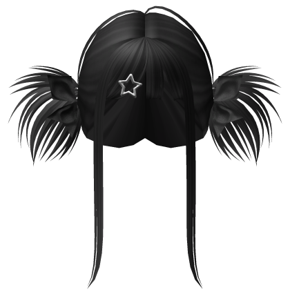 Spikey Y2k Punk Girl Hair (Black) Roblox item